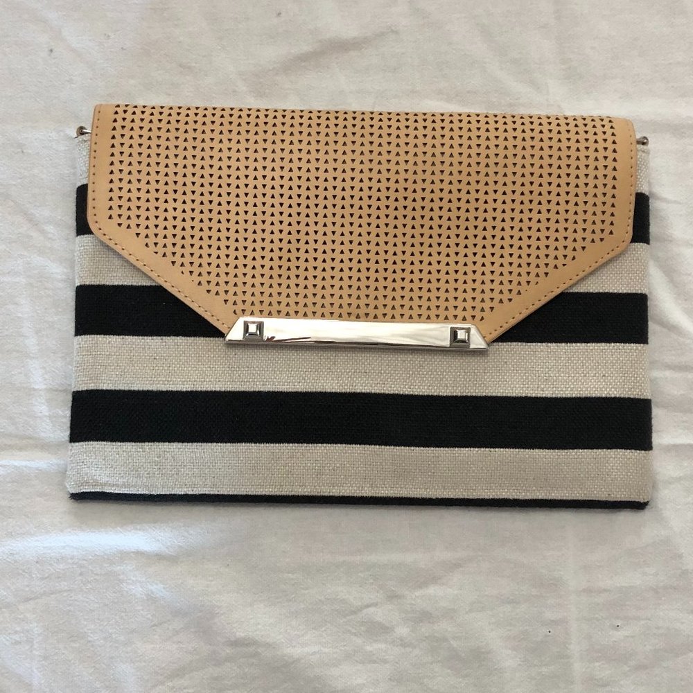 Stella & Dot Striped Clutch